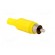 Plug | RCA | male | with strain relief | straight | soldering | yellow image 8