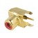 Socket | RCA | female | angled 90° | THT | brass | gold-plated | on PCBs image 2