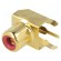 Socket | RCA | female | angled 90° | THT | brass | gold-plated | on PCBs paveikslėlis 1