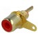 Socket | RCA | female | gold-plated | for panel mounting | Marker: red image 1