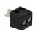 Plug | loudspeaker | male | screw terminal | angled 90° | Colour: black image 4