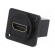 Coupler | HDMI socket,both sides | FT | gold-plated | 19x24mm image 1