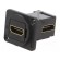 Coupler | HDMI socket,both sides | FT | gold-plated | 19x24mm | angled image 1