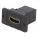 Coupler | HDMI socket,both sides | SLIM | gold-plated | 29mm paveikslėlis 1