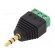 Transition: adapter | Jack 3.5mm 3pin plug,terminal block | PIN: 3 фото 1