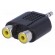 Adapter | Jack 3.5mm plug,RCA socket x2 | stereo image 1