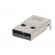 Plug | USB A | male | on PCBs | SMT | PIN: 4 | horizontal | USB 2.0 | in-tray image 2