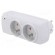 Plug socket strip: protective | Sockets: 2 | 230VAC | 10A | white image 1