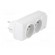 Plug socket strip: protective | Sockets: 2 | 230VAC | 10A | white paveikslėlis 8