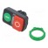 Switch: double | 22mm | Stabl.pos: 1 | green/red | IP20 | flat + convex фото 1