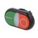 Switch: double | 22mm | Stabl.pos: 1 | green/red | M22-FLED,M22-LED image 2