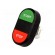 Switch: double | Stabl.pos: 1 | 22mm | green/red | Illumin: none | IP66 фото 1