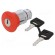 Switch: emergency stop with key | Stabl.pos: 2 | 22mm | red | IP66 image 1