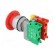 Switch: push-button | Stabl.pos: 1 | NC + NO | 3A/230VAC | 22mm | red фото 4