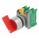 Switch: rotary | Stabl.pos: 1 | NO x2 | 3A/230VAC | 22mm | red | IP65 фото 1