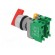 Switch: rotary | Stabl.pos: 1 | NO x2 | 3A/230VAC | 22mm | red | IP65 фото 4