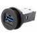 USB socket | 22mm | har-port | -25÷70°C | Ø22.3mm | IP20 | Colour: black image 1
