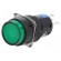 Switch: push-button | Pos: 2 | 5A/250VAC | ON-(ON) | IP65 | green image 1