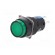 Switch: push-button | Pos: 2 | 5A/250VAC | ON-(ON) | IP65 | green image 2
