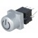 Switch: keypad | POWER | Pos: 2 | DPDT | 0.1A/30VDC | silver | LED | THT image 1