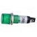 Indicator: with neon lamp | flat | green | 230VAC | Cutout: Ø10mm | IP20 фото 3