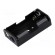 Holder | AA,R6 | Batt.no: 2 | for PCB | black фото 1