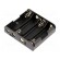 Holder | AA,R6 | Batt.no: 4 | for PCB | black image 1