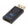 Adapter | DisplayPort plug,HDMI socket | black фото 5