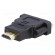 Adapter | DVI-I (24+5) socket,HDMI plug | Colour: black фото 1