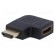 Adapter | HDMI 1.4 | HDMI socket 90°,HDMI plug | Colour: black paveikslėlis 1