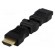 Adapter | HDMI plug,HDMI plug movable 360° | Colour: black фото 1