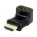 Adapter | HDMI socket 270°,HDMI plug | Colour: black фото 1