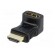 Adapter | HDMI socket 270°,HDMI plug | Colour: black фото 2