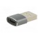 Adapter | OTG,USB 2.0 | USB A plug,USB C socket | 480Mbps | black image 6