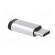 Adapter | OTG,USB 2.0 | USB B micro socket,USB C plug | silver paveikslėlis 8