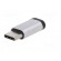 Adapter | OTG,USB 2.0 | USB B micro socket,USB C plug | silver paveikslėlis 2