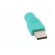 Adapter USB-PS2 | PS/2 socket,USB A plug | nickel plated | green фото 9
