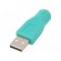 Adapter USB-PS2 | PS/2 socket,USB A plug | nickel plated | green фото 1