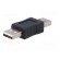 Adapter | USB 2.0 | USB A plug,both sides | nickel plated | black image 2