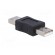 Adapter | USB 2.0 | USB A plug,both sides | nickel plated paveikslėlis 4
