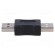 Adapter | USB 2.0 | USB A plug,both sides | nickel plated | black image 1