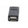 Adapter | USB 2.0 | USB A socket,both sides | gold-plated | black paveikslėlis 6