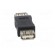 Adapter | USB 2.0 | USB A socket,both sides | nickel plated | black image 9