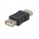 Adapter | USB 2.0 | USB A socket,both sides | nickel plated | black image 2