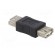 Adapter | USB 2.0 | USB A socket,both sides | nickel plated | black image 4