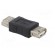 Adapter | USB 2.0 | USB A socket,both sides | nickel plated | black image 8