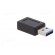 Adapter | USB 3.0 | USB A plug,USB C socket | Colour: black image 4