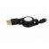 Cable | OTG,USB 2.0 | USB A socket,USB B micro plug | 0.75m | black image 3