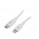 Cable | USB 2.0 | Apple Lightning plug,USB C plug | 0.5m | white фото 3
