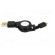 Cable | USB 2.0,retractable | USB A plug,USB B micro plug | 0.75m image 3